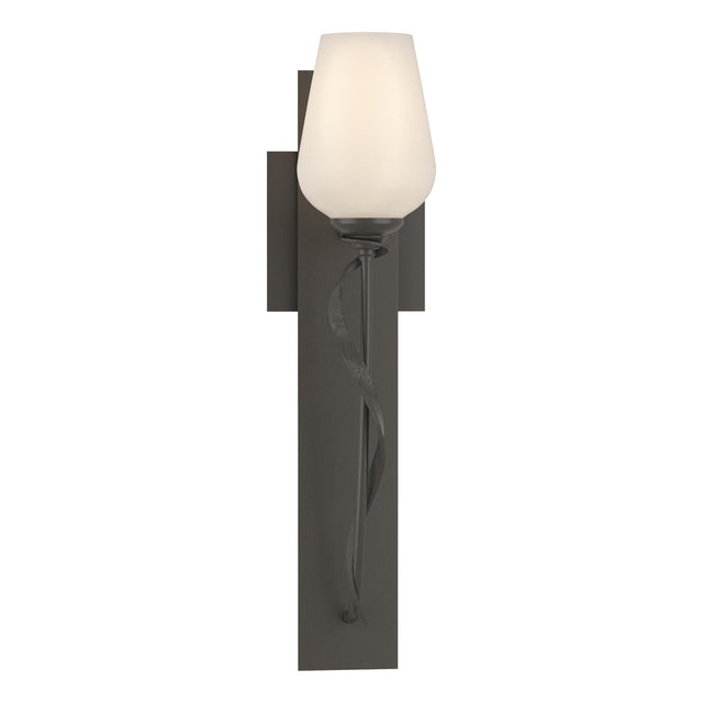 Hubbardton Forge 2011 Dark Smoke Opal Glass (GG) Flora Sconce