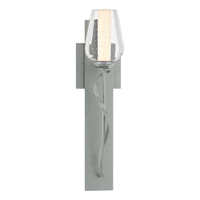 Hubbardton Forge 2011 Vintage Platinum Seeded Glass with Opal Diffuser (ZS) Flora Sconce