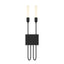 Hubbardton Forge 2014 Black Lisse 2 Light Sconce