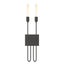 Hubbardton Forge 2014 Natural Iron Lisse 2 Light Sconce