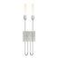 Hubbardton Forge 2014 Vintage Platinum Lisse 2 Light Sconce
