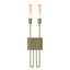 Hubbardton Forge 2014 Modern Brass Lisse 2 Light Sconce
