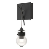 Hubbardton Forge 2018 Black Clear Glass (ZM) Kiwi Sconce