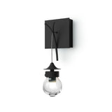 Hubbardton Forge 2018 Black Clear Glass (ZM) Kiwi Sconce