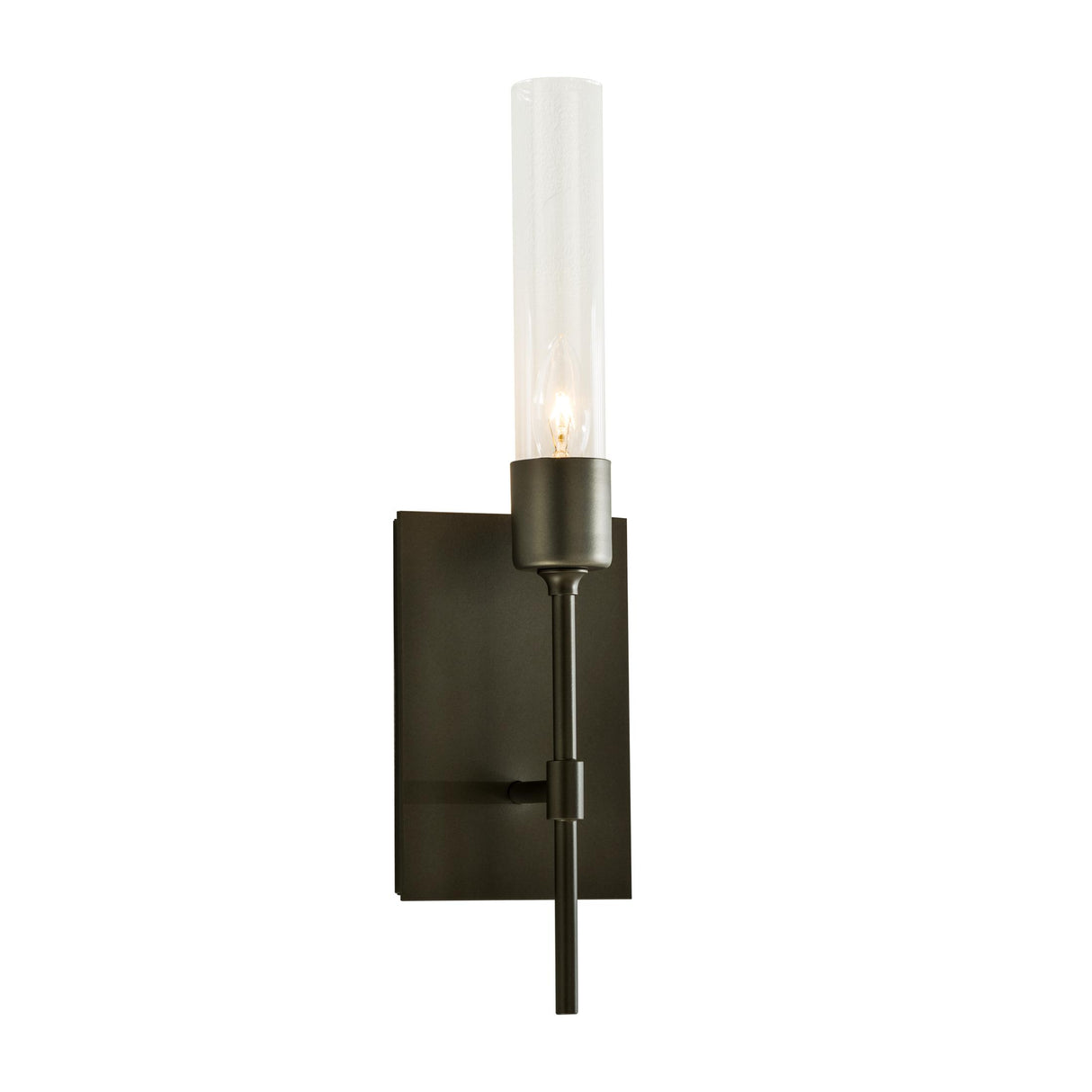 Hubbardton Forge 2019 Dark Smoke Clear Glass (ZM) Vela Sconce