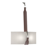 Hubbardton Forge 2022 Black Polished Nickel British Brown Leather Flax Shade (SE) Saratoga Sconce