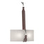 Hubbardton Forge 2022 Black Polished Nickel British Brown Leather Flax Shade (SE) Saratoga Sconce