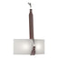Hubbardton Forge 2022 Black Polished Nickel British Brown Leather Natural Anna Shade (SF) Saratoga Sconce