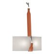 Hubbardton Forge 2022 Black Polished Nickel Chestnut Leather Flax Shade (SE) Saratoga Sconce