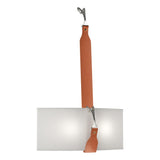 Hubbardton Forge 2022 Black Polished Nickel Chestnut Leather Natural Anna Shade (SF) Saratoga Sconce