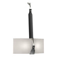 Hubbardton Forge 2022 Black Polished Nickel Black Leather Flax Shade (SE) Saratoga Sconce