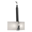 Hubbardton Forge 2022 Black Polished Nickel Black Leather Flax Shade (SE) Saratoga Sconce