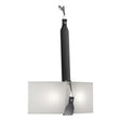 Hubbardton Forge 2022 Black Polished Nickel Black Leather Natural Anna Shade (SF) Saratoga Sconce