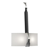Hubbardton Forge 2022 Black Polished Nickel Black Leather Natural Anna Shade (SF) Saratoga Sconce