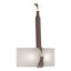 Hubbardton Forge 2022 Black Antique Brass British Brown Leather Flax Shade (SE) Saratoga Sconce