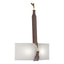 Hubbardton Forge 2022 Black Antique Brass British Brown Leather Natural Anna Shade (SF) Saratoga Sconce