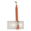 Hubbardton Forge 2022 Black Antique Brass Chestnut Leather Flax Shade (SE) Saratoga Sconce