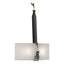 Hubbardton Forge 2022 Black Antique Brass Black Leather Flax Shade (SE) Saratoga Sconce