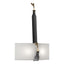Hubbardton Forge 2022 Black Antique Brass Black Leather Natural Anna Shade (SF) Saratoga Sconce