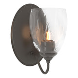Hubbardton Forge 2005 Dark Smoke Water Glass (LL) Simple Lines Sconce