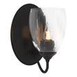 Hubbardton Forge 2005 Black Water Glass (LL) Simple Lines Sconce