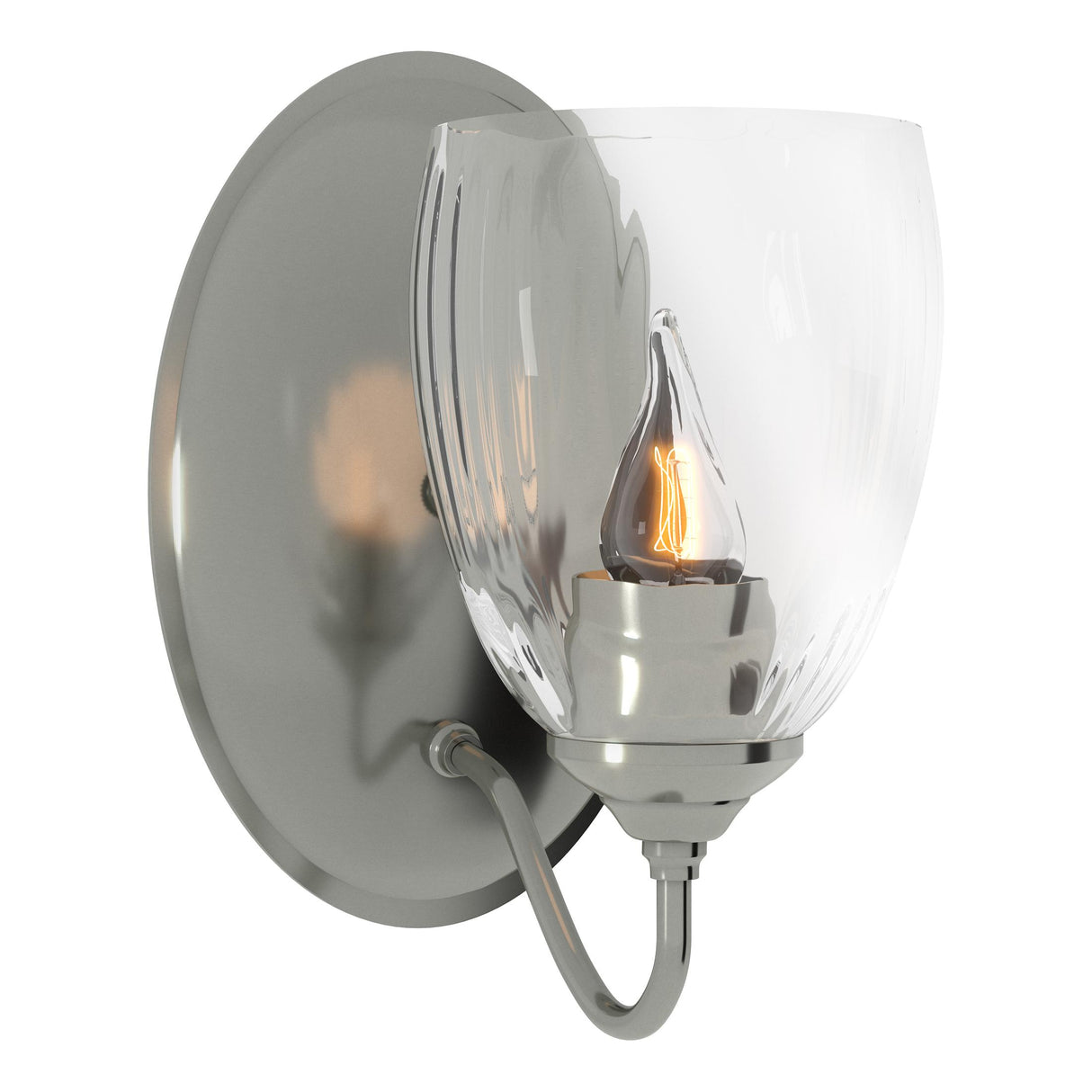 Hubbardton Forge 2005 Sterling Water Glass (LL) Simple Lines Sconce