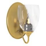Hubbardton Forge 2005 Modern Brass Water Glass (LL) Simple Lines Sconce