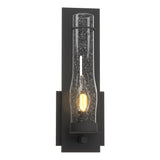 Hubbardton Forge 2009 Black Seeded Clear Glass (II) New Town Sconce