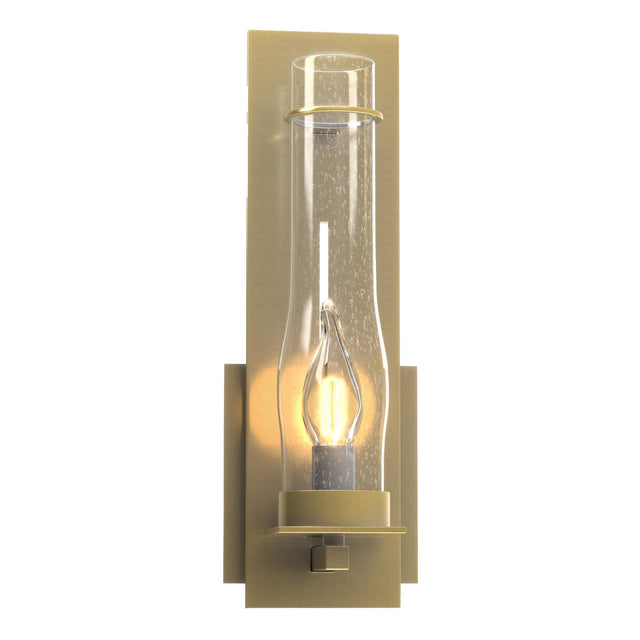 Hubbardton Forge 2009 Modern Brass Seeded Clear Glass (II) New Town Sconce