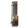 Hubbardton Forge 2009 Bronze Seeded Clear Glass (II) New Town Large Sconce