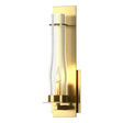 Hubbardton Forge 2009 Modern Brass Seeded Clear Glass (II) New Town Large Sconce
