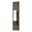Hubbardton Forge 2015 Bronze Opal Glass (GG) Pillar 1 Light Sconce