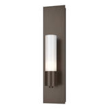 Hubbardton Forge 2015 Bronze Opal Glass (GG) Pillar 1 Light Sconce