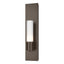 Hubbardton Forge 2015 Bronze Opal Glass (GG) Pillar 1 Light Sconce