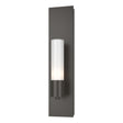 Hubbardton Forge 2015 Dark Smoke Opal Glass (GG) Pillar 1 Light Sconce