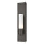Hubbardton Forge 2015 Dark Smoke Opal Glass (GG) Pillar 1 Light Sconce