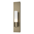 Hubbardton Forge 2015 Soft Gold Opal Glass (GG) Pillar 1 Light Sconce