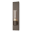 Hubbardton Forge 2015 Bronze Seeded Clear Glass (II) Pillar 1 Light Sconce