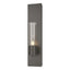 Hubbardton Forge 2015 Dark Smoke Seeded Clear Glass (II) Pillar 1 Light Sconce