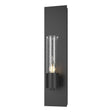 Hubbardton Forge 2015 Black Seeded Clear Glass (II) Pillar 1 Light Sconce