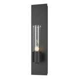 Hubbardton Forge 2015 Black Seeded Clear Glass (II) Pillar 1 Light Sconce