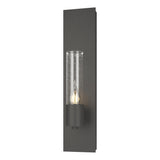 Hubbardton Forge 2015 Natural Iron Seeded Clear Glass (II) Pillar 1 Light Sconce