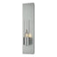 Hubbardton Forge 2015 Vintage Platinum Seeded Clear Glass (II) Pillar 1 Light Sconce