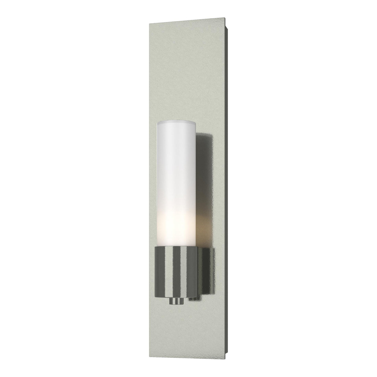 Hubbardton Forge 2015 Sterling Opal Glass (GG) Pillar 1 Light Sconce