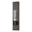 Hubbardton Forge 2015 Oil Rubbed Bronze Seeded Clear Glass (II) Pillar 1 Light Sconce