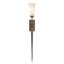 Hubbardton Forge 2001 Bronze Opal Glass (GG) Sweeping Taper Sconce