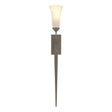 Hubbardton Forge 2001 Dark Smoke Opal Glass (GG) Sweeping Taper Sconce