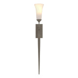 Hubbardton Forge 2001 Dark Smoke Opal Glass (GG) Sweeping Taper Sconce