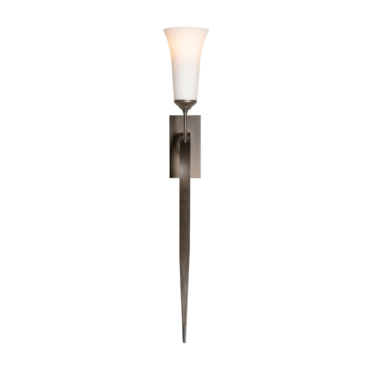 Hubbardton Forge 2001 Dark Smoke Opal Glass (GG) Sweeping Taper Sconce