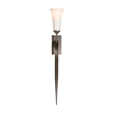 Hubbardton Forge 2001 Dark Smoke Opal Glass (GG) Sweeping Taper Sconce